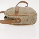 Christian Dior Honeycomb Canvas Chain Shoulder Bag PVC Beige Gold Auth ep11637-4