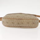 Christian Dior Honeycomb Canvas Chain Shoulder Bag PVC Beige Gold Auth ep11637-5