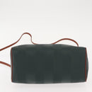 FENDI Pecan Canvas Hand Bag PVC 2way Black Brown gold Auth ep11638-5