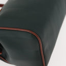 FENDI Pecan Canvas Hand Bag PVC 2way Black Brown gold Auth ep11638-10