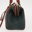 FENDI Pecan Canvas Hand Bag PVC 2way Black Brown gold Auth ep11638-3