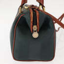 FENDI Pecan Canvas Hand Bag PVC 2way Black Brown gold Auth ep11638-4