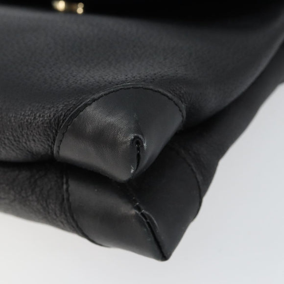 GUCCI Shoulder Bag Leather Black Gold 49 007 5548 Auth ep11639