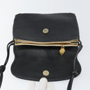 GUCCI Shoulder Bag Leather Black Gold 49 007 5548 Auth ep11639-10