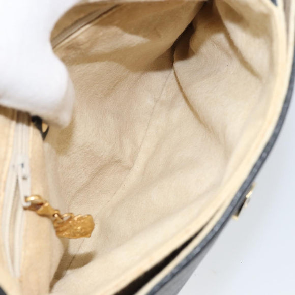 GUCCI Shoulder Bag Leather Black Gold 49 007 5548 Auth ep11639