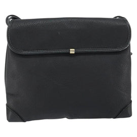 GUCCI Shoulder Bag Leather Black Gold 49 007 5548 Auth ep11639 - 0