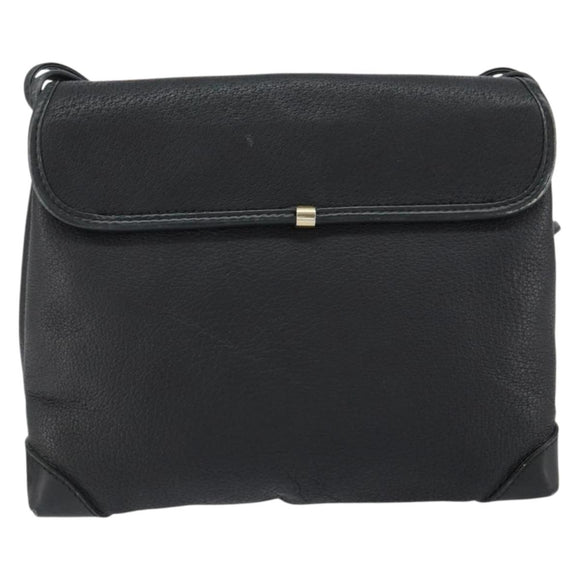 GUCCI Shoulder Bag Leather Black Gold 49 007 5548 Auth ep11639