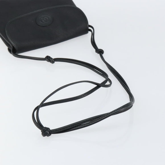 GUCCI Shoulder Bag Leather Black Gold 49 007 5548 Auth ep11639