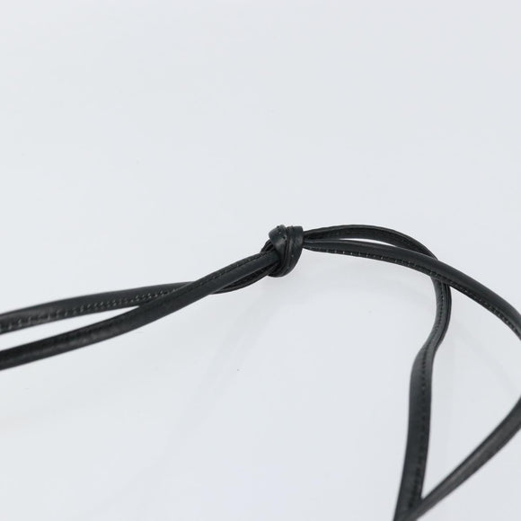 GUCCI Shoulder Bag Leather Black Gold 49 007 5548 Auth ep11639