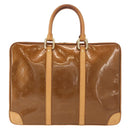 LOUIS VUITTON Monogram Vernis Van Damme Hand Bag Bronze M91125 LV Auth ep11640-13