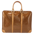 LOUIS VUITTON Monogram Vernis Van Damme Hand Bag Bronze M91125 LV Auth ep11640-2