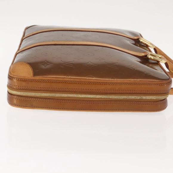LOUIS VUITTON Monogram Vernis Van Damme Hand Bag Bronze M91125 LV Auth ep11640