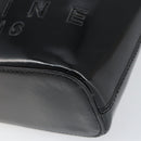 CELINE Shoulder Bag Enamel Black Gold Auth ep11645-8