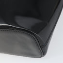 CELINE Shoulder Bag Enamel Black Gold Auth ep11645-16