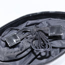 CELINE Shoulder Bag Enamel Black Gold Auth ep11645-9