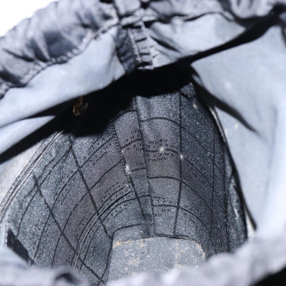 CELINE Shoulder Bag Enamel Black Gold Auth ep11645