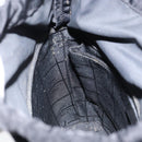 CELINE Shoulder Bag Enamel Black Gold Auth ep11645-20