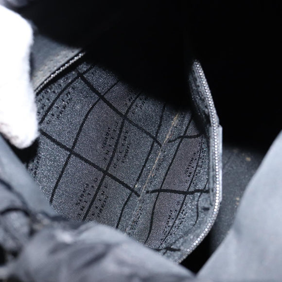 CELINE Shoulder Bag Enamel Black Gold Auth ep11645