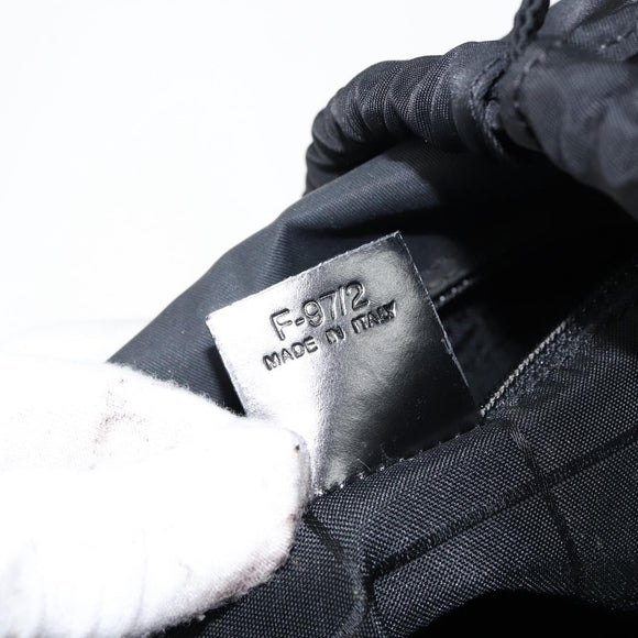 CELINE Shoulder Bag Enamel Black Gold Auth ep11645