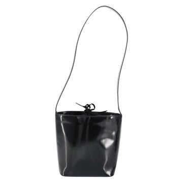 CELINE Shoulder Bag Enamel Black Gold Auth ep11645 - 0