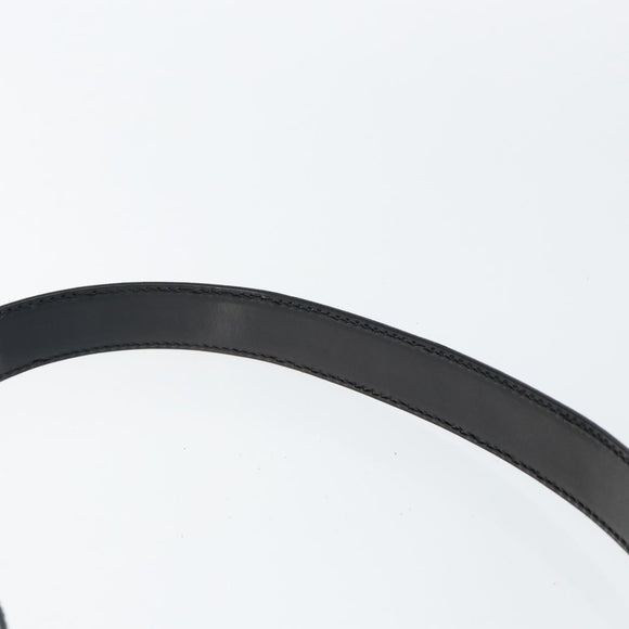 CELINE Shoulder Bag Enamel Black Gold Auth ep11645