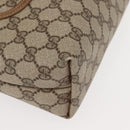 GUCCI GG Supreme Web Sherry Line Tote Bag PVC Beige Gold 378 02 003 Auth ep11646-9