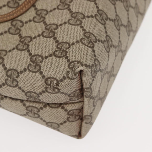 GUCCI GG Supreme Web Sherry Line Tote Bag PVC Beige Gold 378 02 003 Auth ep11646