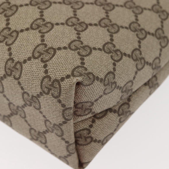 GUCCI GG Supreme Web Sherry Line Tote Bag PVC Beige Gold 378 02 003 Auth ep11646