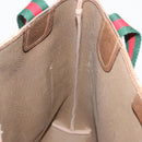 GUCCI GG Supreme Web Sherry Line Tote Bag PVC Beige Gold 378 02 003 Auth ep11646-19