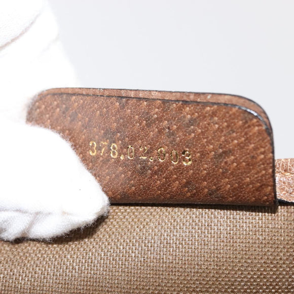 GUCCI GG Supreme Web Sherry Line Tote Bag PVC Beige Gold 378 02 003 Auth ep11646