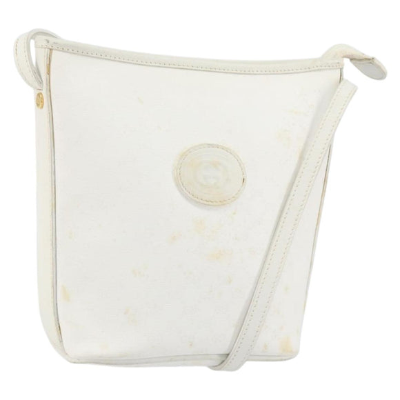 GUCCI Micro GG Supreme Shoulder Bag PVC White Gold 007 115 1095 Auth ep11655