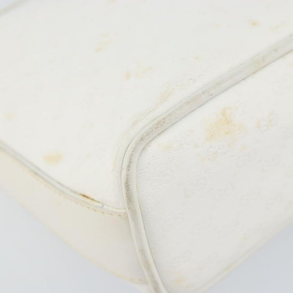 GUCCI Micro GG Supreme Shoulder Bag PVC White Gold 007 115 1095 Auth ep11655