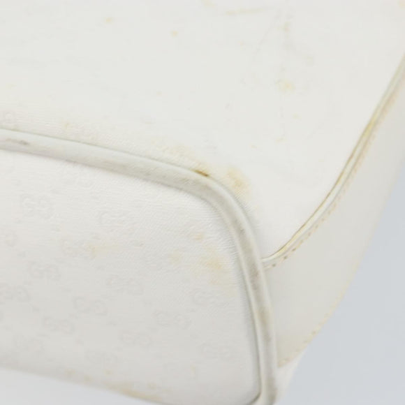 GUCCI Micro GG Supreme Shoulder Bag PVC White Gold 007 115 1095 Auth ep11655