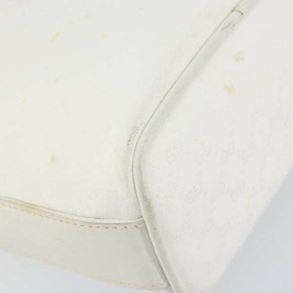 GUCCI Micro GG Supreme Shoulder Bag PVC White Gold 007 115 1095 Auth ep11655