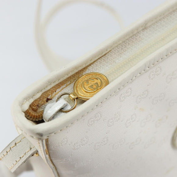 GUCCI Micro GG Supreme Shoulder Bag PVC White Gold 007 115 1095 Auth ep11655