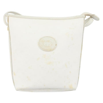 GUCCI Micro GG Supreme Shoulder Bag PVC White Gold 007 115 1095 Auth ep11655 - 0