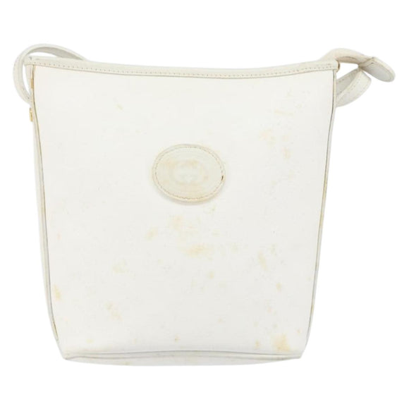 GUCCI Micro GG Supreme Shoulder Bag PVC White Gold 007 115 1095 Auth ep11655