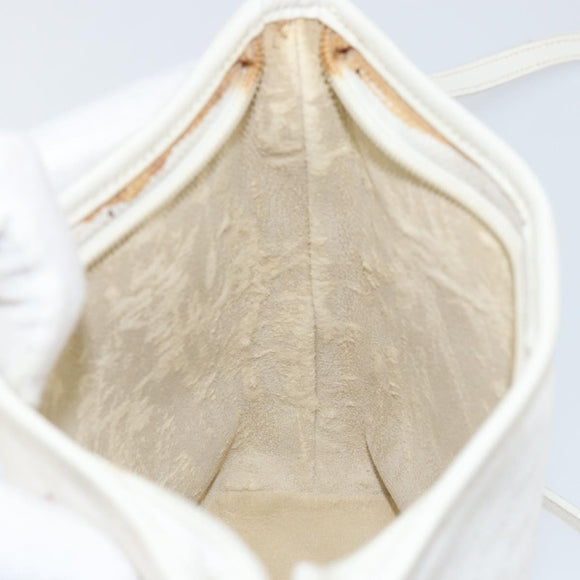 GUCCI Micro GG Supreme Shoulder Bag PVC White Gold 007 115 1095 Auth ep11655