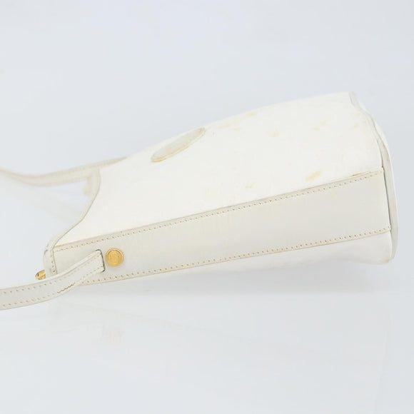 GUCCI Micro GG Supreme Shoulder Bag PVC White Gold 007 115 1095 Auth ep11655