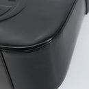 GUCCI Shoulder Bag Enamel Black Silver 001 1274 1703 Auth ep11656-10