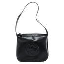 GUCCI Shoulder Bag Enamel Black Silver 001 1274 1703 Auth ep11656-2