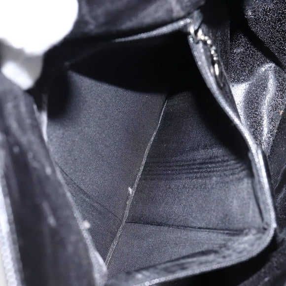 GUCCI Shoulder Bag Enamel Black Silver 001 1274 1703 Auth ep11656