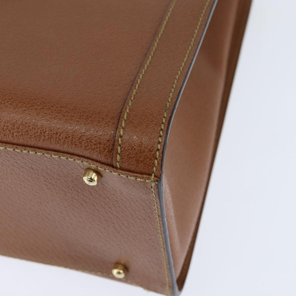 GUCCI Bamboo Hand Bag Leather Brown Gold 002 1186 0260 Auth ep11657