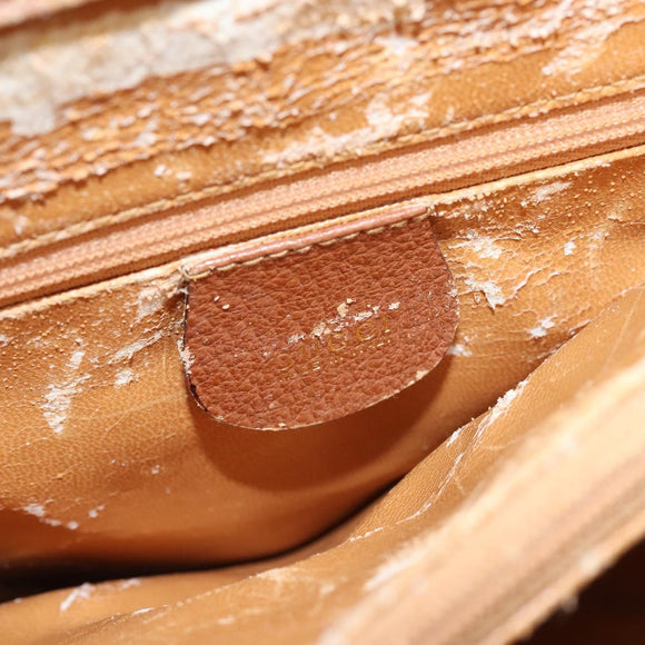 GUCCI Bamboo Hand Bag Leather Brown Gold 002 1186 0260 Auth ep11657