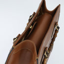 GUCCI Bamboo Hand Bag Leather Brown Gold 002 1186 0260 Auth ep11657-6