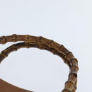 GUCCI Bamboo Hand Bag Leather Brown Gold 002 1186 0260 Auth ep11657-8