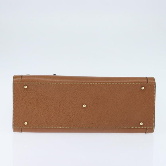 GUCCI Bamboo Hand Bag Leather Brown Gold 002 1186 0260 Auth ep11657