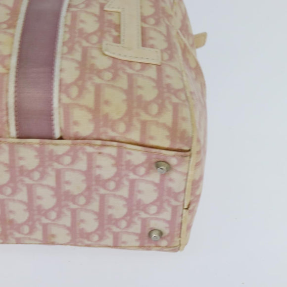 Christian Dior Trotter Canvas Hand Bag PVC Pink Auth ep11661