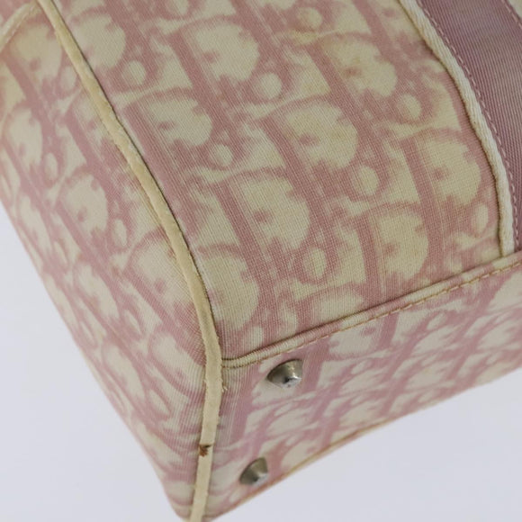 Christian Dior Trotter Canvas Hand Bag PVC Pink Auth ep11661