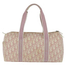 Christian Dior Trotter Canvas Hand Bag PVC Pink Auth ep11661-2